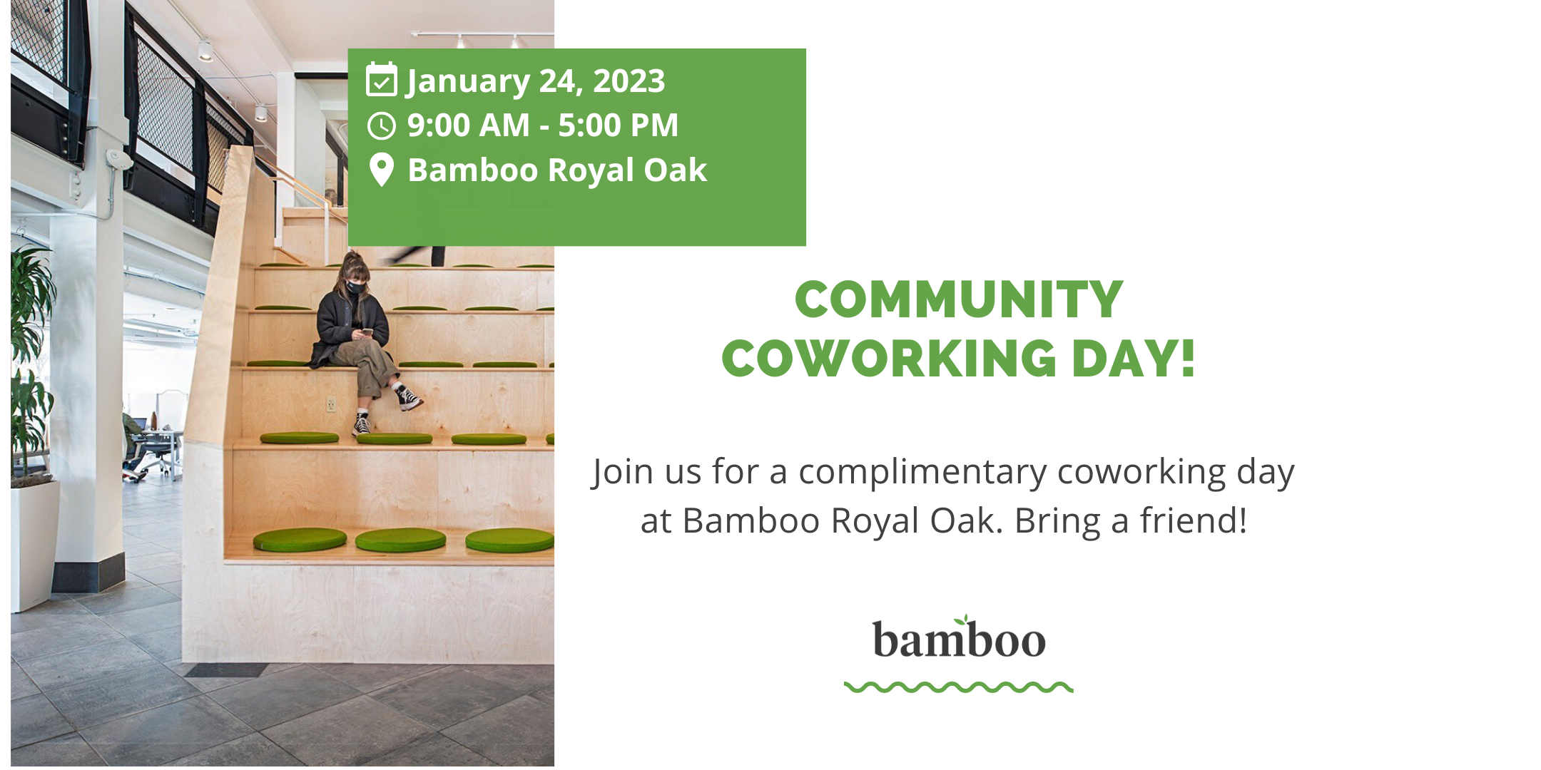 Community Coworking Day in Royal Oak Bamboo Events